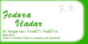 fedora vladar business card